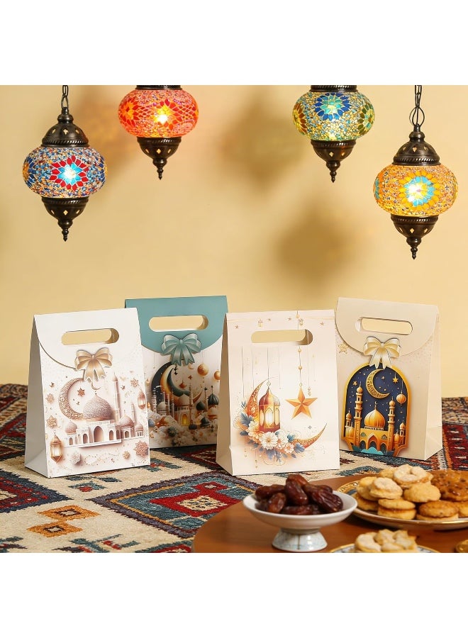 8 PCS Paper Gift Bags: 4 Styles Ramadan Mubarak Paper Wrapping Bags - Prefect for Ramadan Treat Party Favors Supplies Eid Party Decoration - Image 4